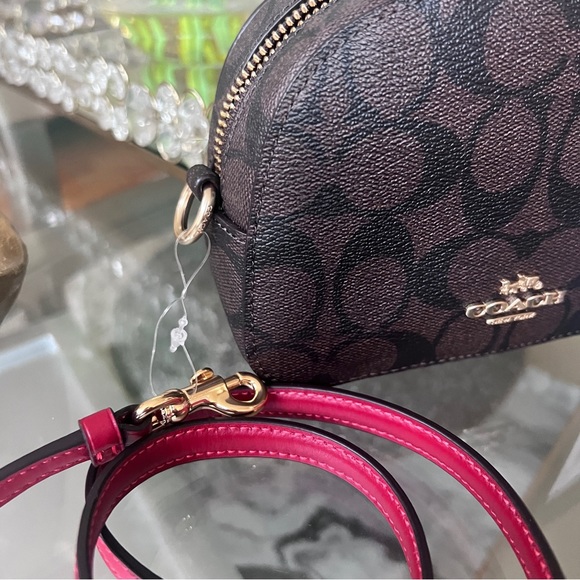 Coach Mini Serena Crossbody In Signature Canvas Bag Red - Picture 12 of 15